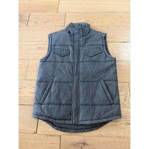 BKE Mens Puffer‎ Vest Gray Full Zip Pockets Sleeveless Jacket Size: Medium